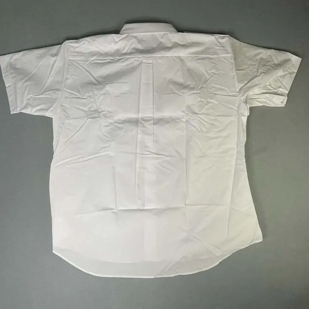 Crew Outfitters White Short Sleeve Fitted Uniform Shirt Men’s size 19.5S